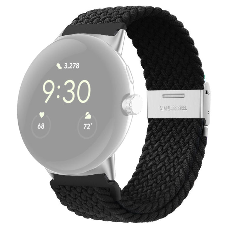 Vildt cool Google Pixel Watch Nylon Rem - Sort#serie_5