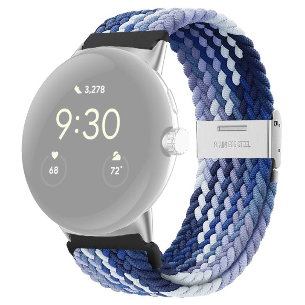 Vildt cool Google Pixel Watch Nylon Rem - Blå#serie_6