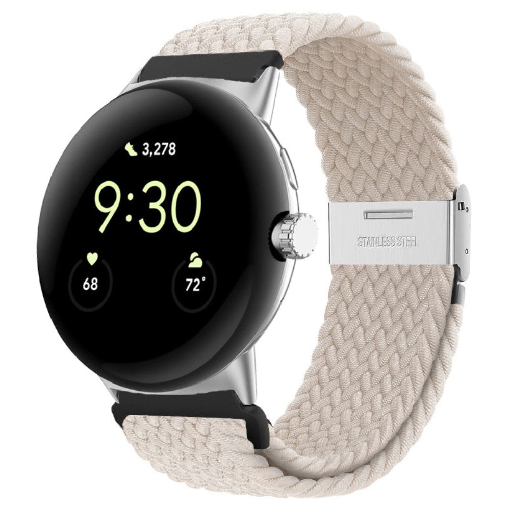 Vildt cool Google Pixel Watch Nylon Rem - Hvid#serie_8