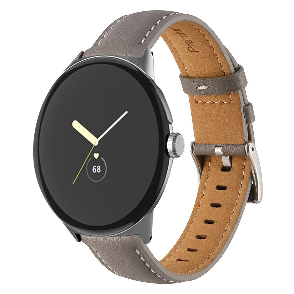 Vildt fantastisk Google Pixel Watch Ægte læder Rem - Brun#serie_2