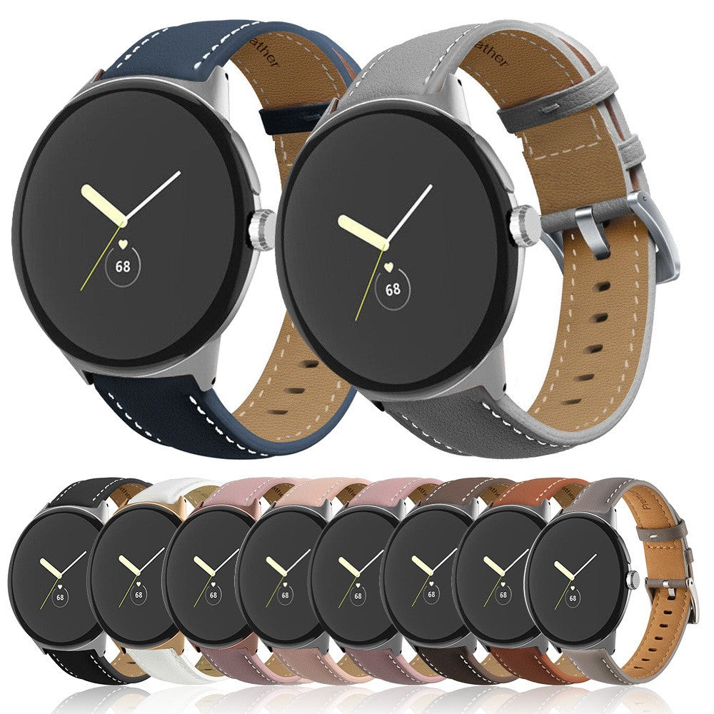 Vildt fantastisk Google Pixel Watch Ægte læder Rem - Brun#serie_2