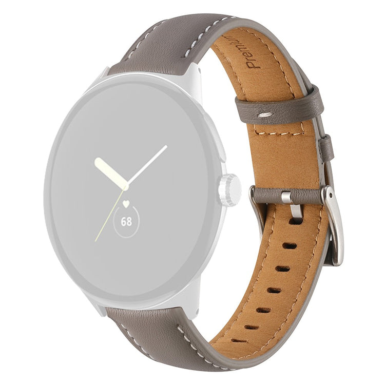 Vildt fantastisk Google Pixel Watch Ægte læder Rem - Brun#serie_2