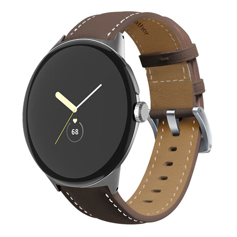 Vildt fantastisk Google Pixel Watch Ægte læder Rem - Brun#serie_4