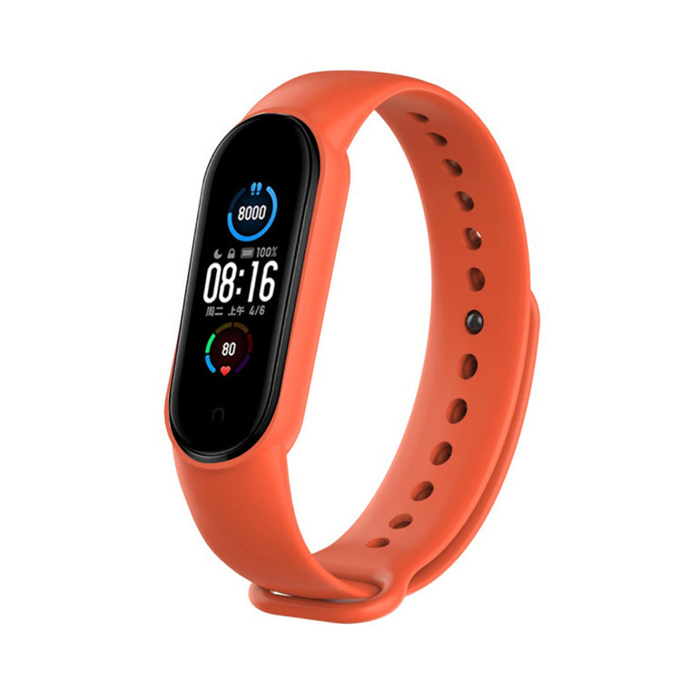 Meget fint Xiaomi Mi Band 5 Silikone Rem - Orange#serie_10