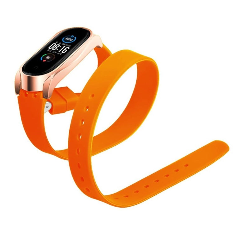 Rigtigt hårdfør Xiaomi Mi Band 5 Silikone Rem - Orange#serie_2