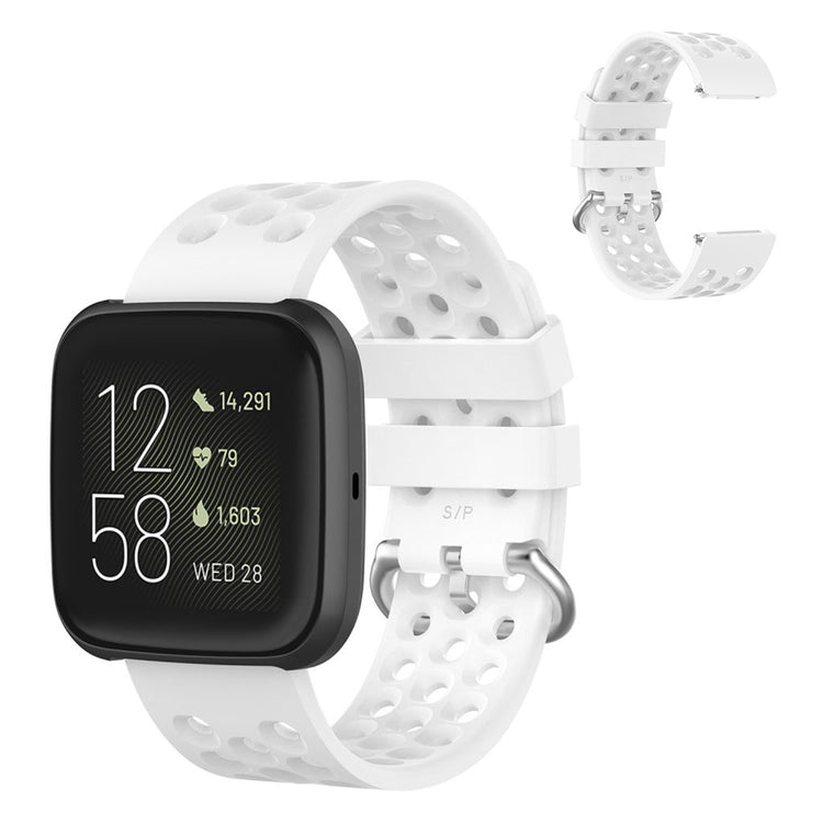 Sejt Fitbit Versa 2 / Fitbit Versa Lite Silikone Urrem - Hvid#serie_2