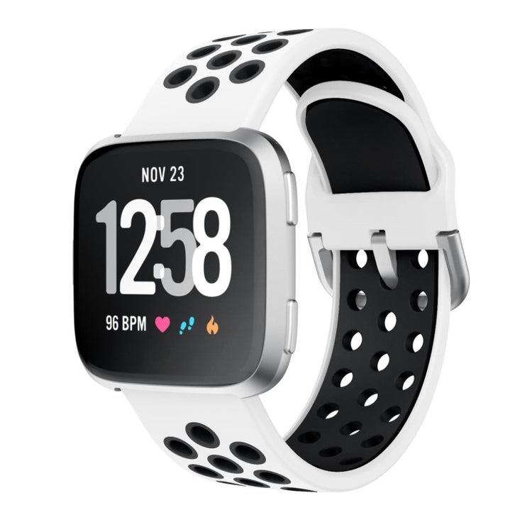 Meget fed Fitbit Versa 2 Silikone Rem - Hvid#serie_2