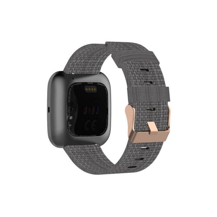 Helt vildt rart Fitbit Versa 2 / Fitbit Blaze Nylon Rem - Sølv#serie_10