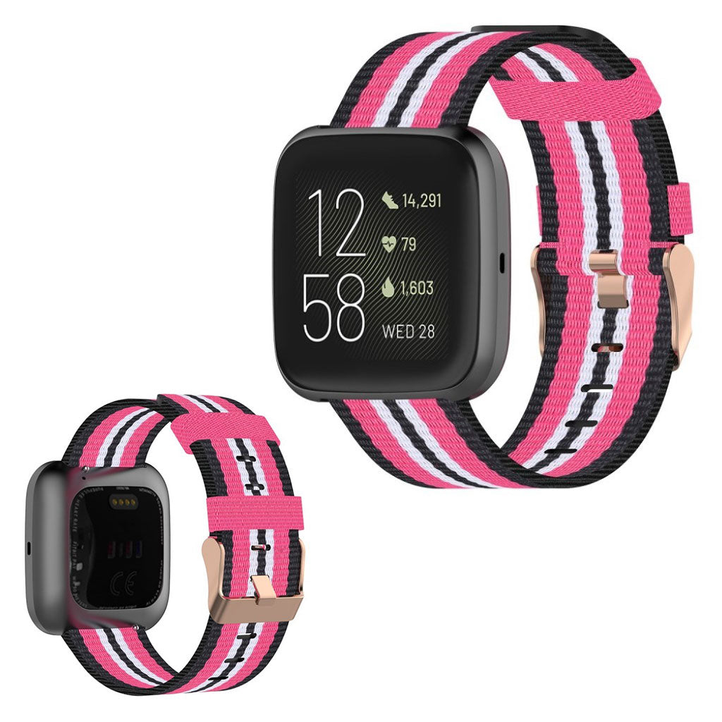 Helt vildt rart Fitbit Versa 2 / Fitbit Blaze Nylon Rem - Pink#serie_4