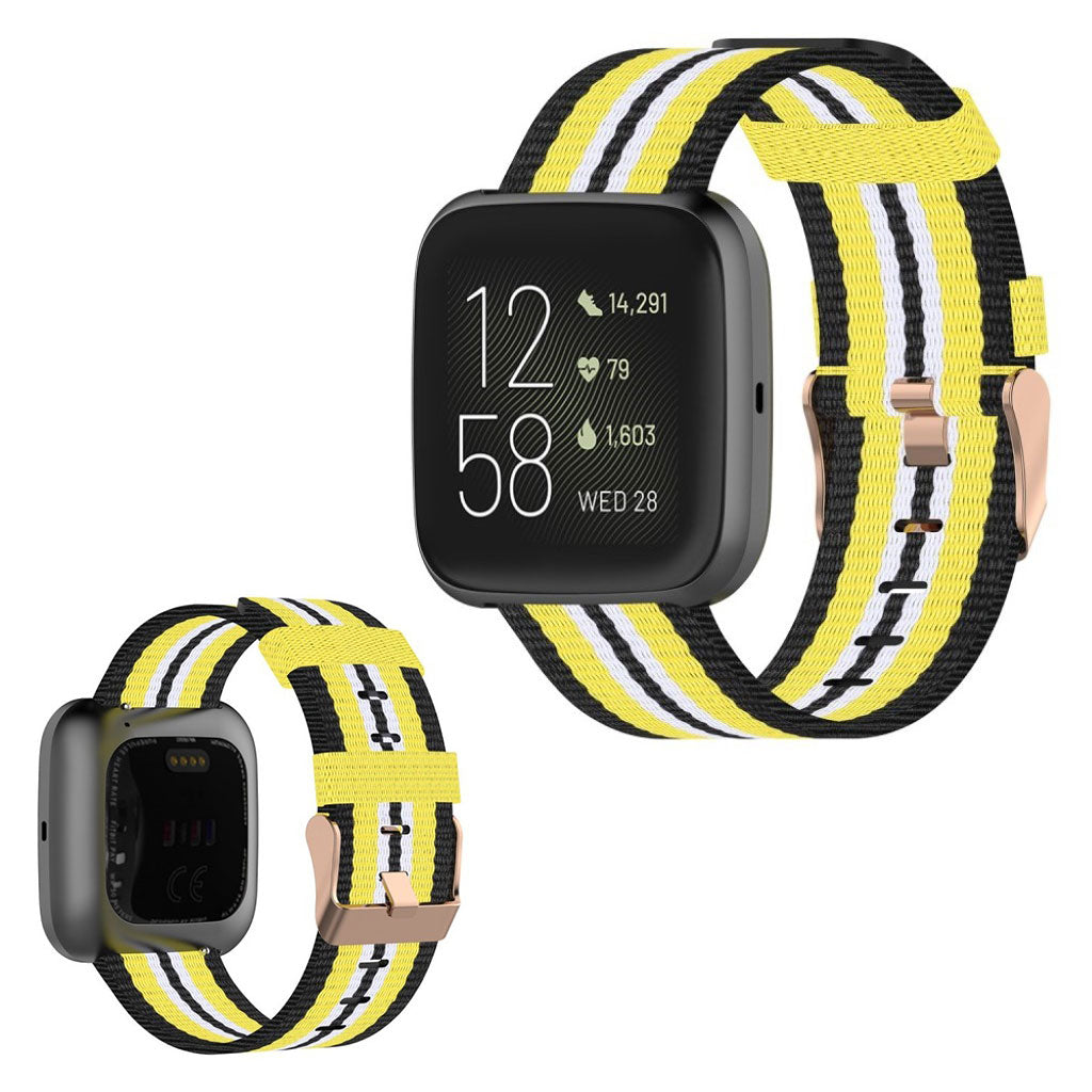 Helt vildt rart Fitbit Versa 2 / Fitbit Blaze Nylon Rem - Gul#serie_7