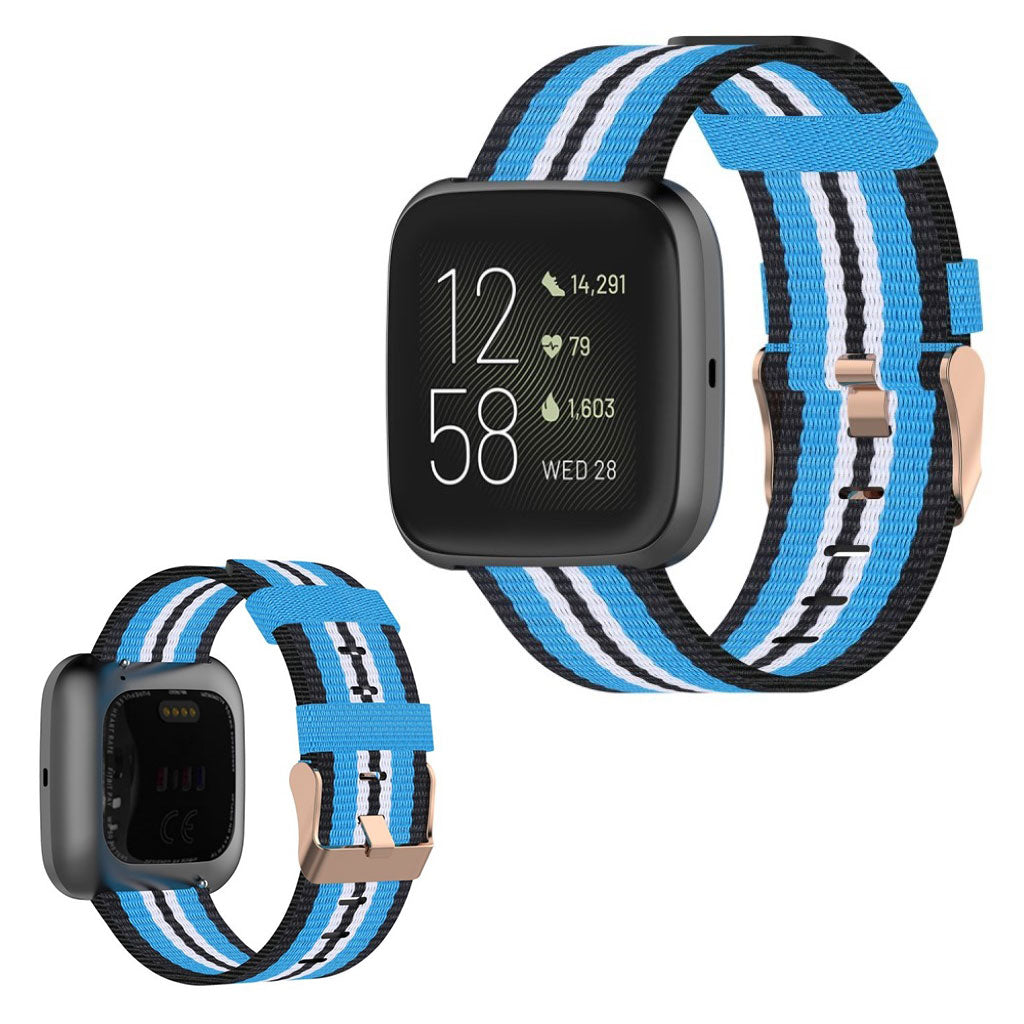 Helt vildt rart Fitbit Versa 2 / Fitbit Blaze Nylon Rem - Blå#serie_9