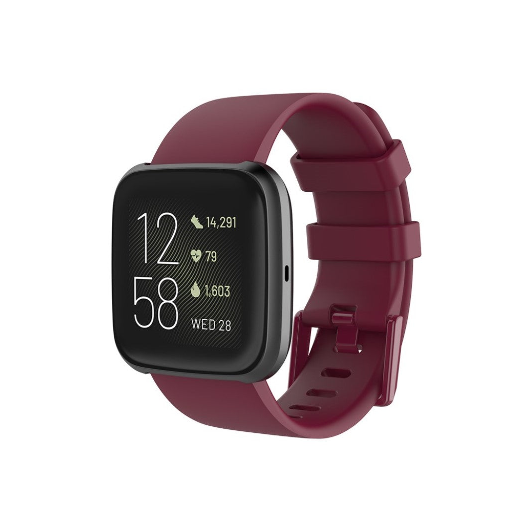 Vildt sejt Fitbit Versa 2 / Fitbit Versa Lite Silikone Rem - Størrelse: S - Rød#serie_4