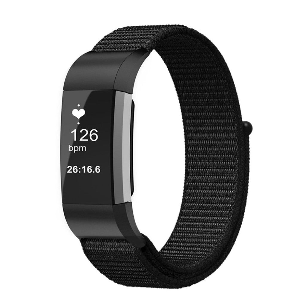 Vildt godt Fitbit Charge 2 Nylon Rem - Sort#serie_1