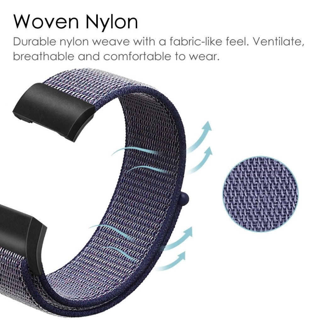 Vildt godt Fitbit Charge 2 Nylon Rem - Lilla#serie_7