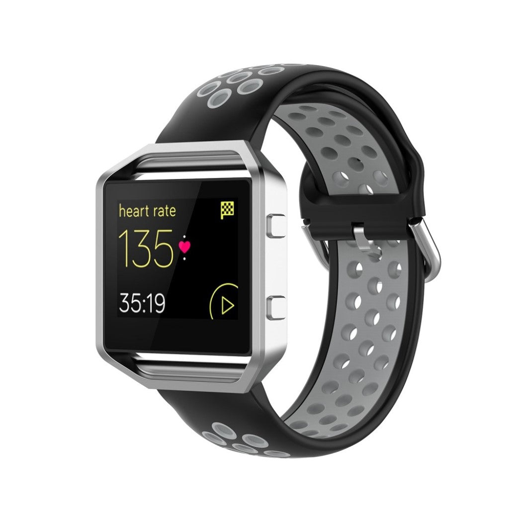 Meget nydelig Universal Fitbit Silikone Rem - Sort#serie_1