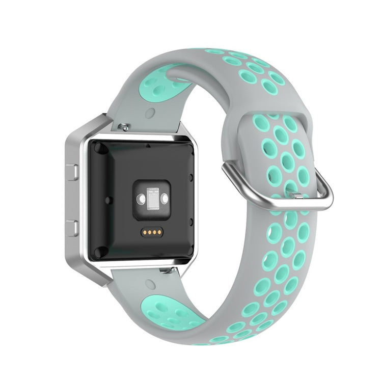 Meget nydelig Universal Fitbit Silikone Rem - Sølv#serie_11