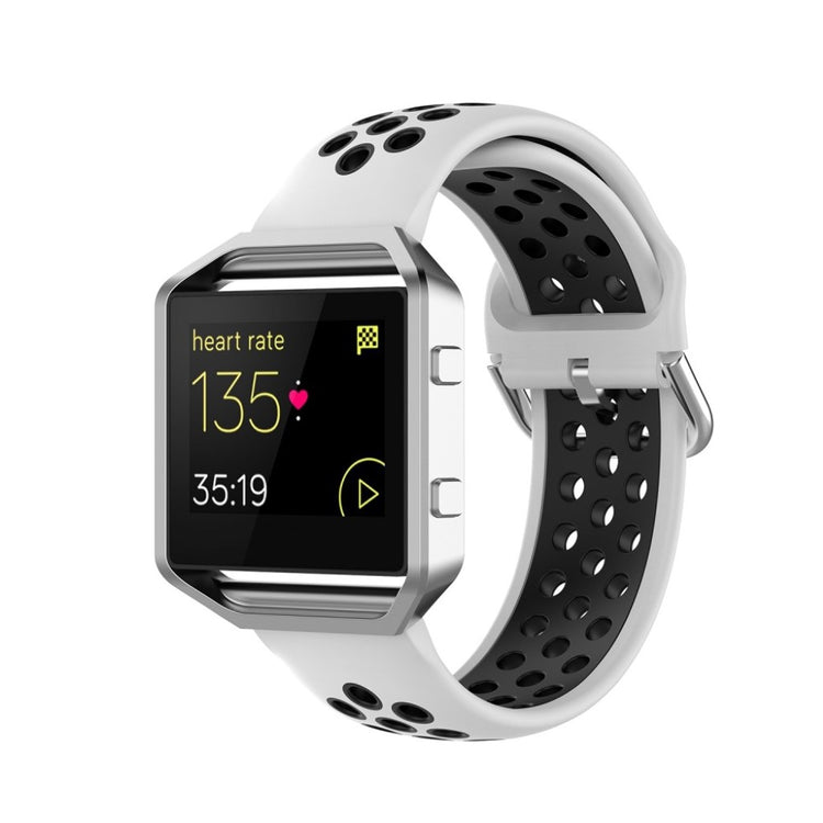 Meget nydelig Universal Fitbit Silikone Rem - Hvid#serie_2