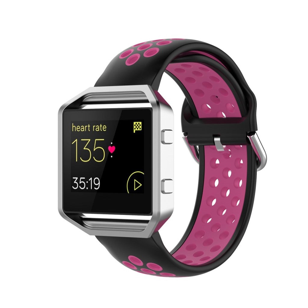 Meget nydelig Universal Fitbit Silikone Rem - Pink#serie_7