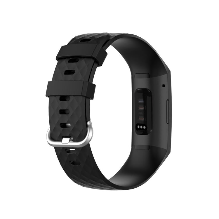 Alle tiders Fitbit Charge 3 / Fitbit Charge 4 Silikone Rem - Sort#serie_1