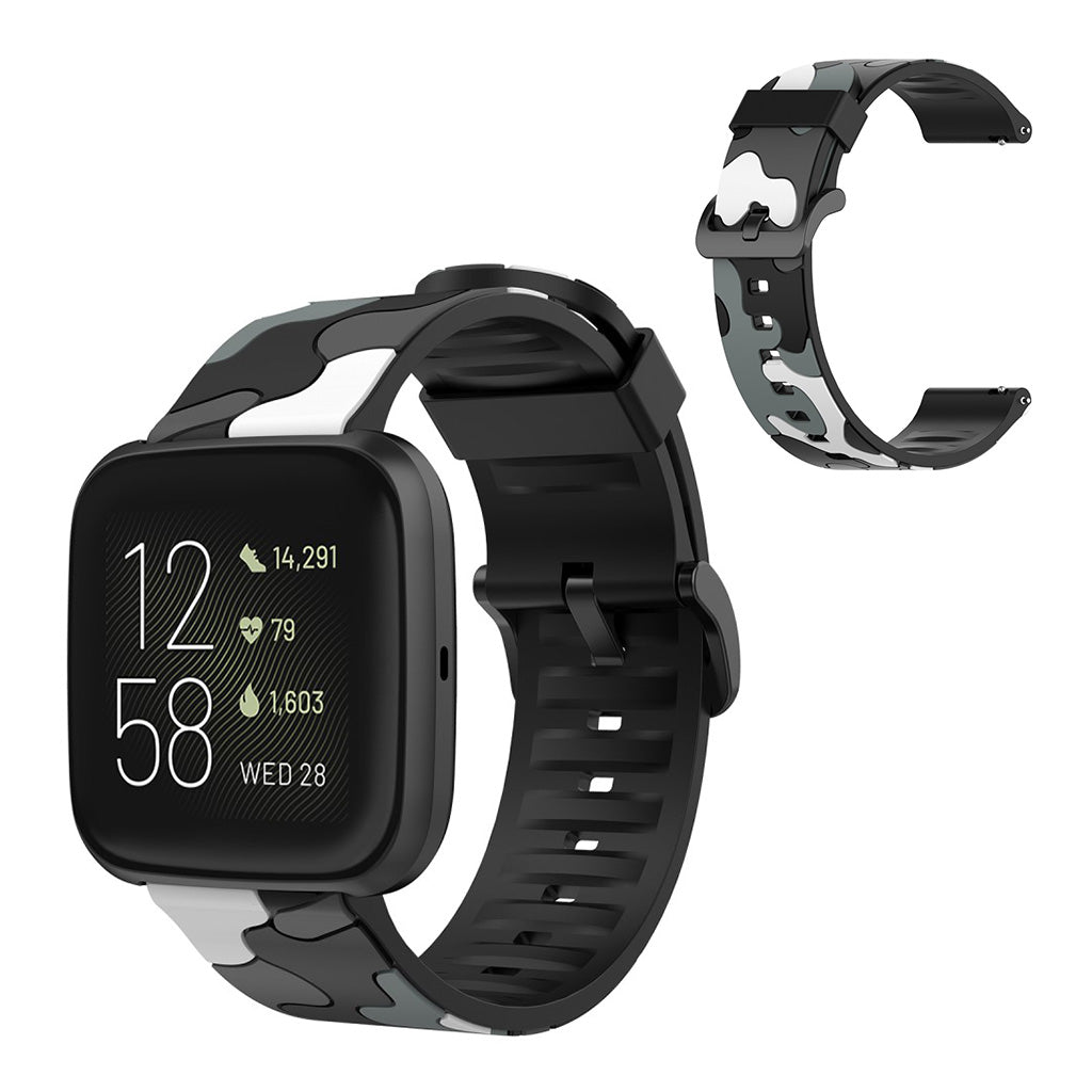 Fantastisk Fitbit Versa 2 / Fitbit Versa Lite Silikone Rem - Sort#serie_1