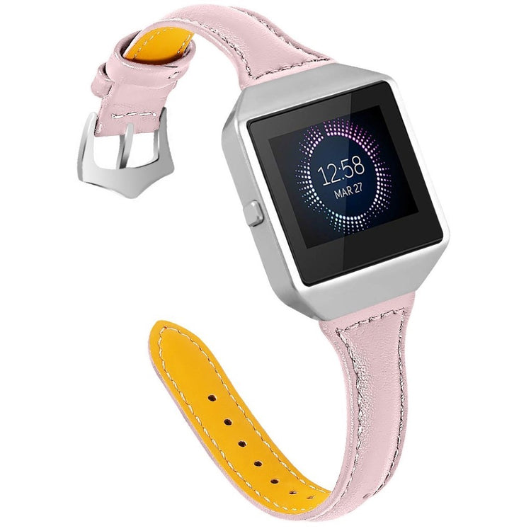 Meget holdbart Fitbit Blaze Ægte læder Rem - Pink#serie_9