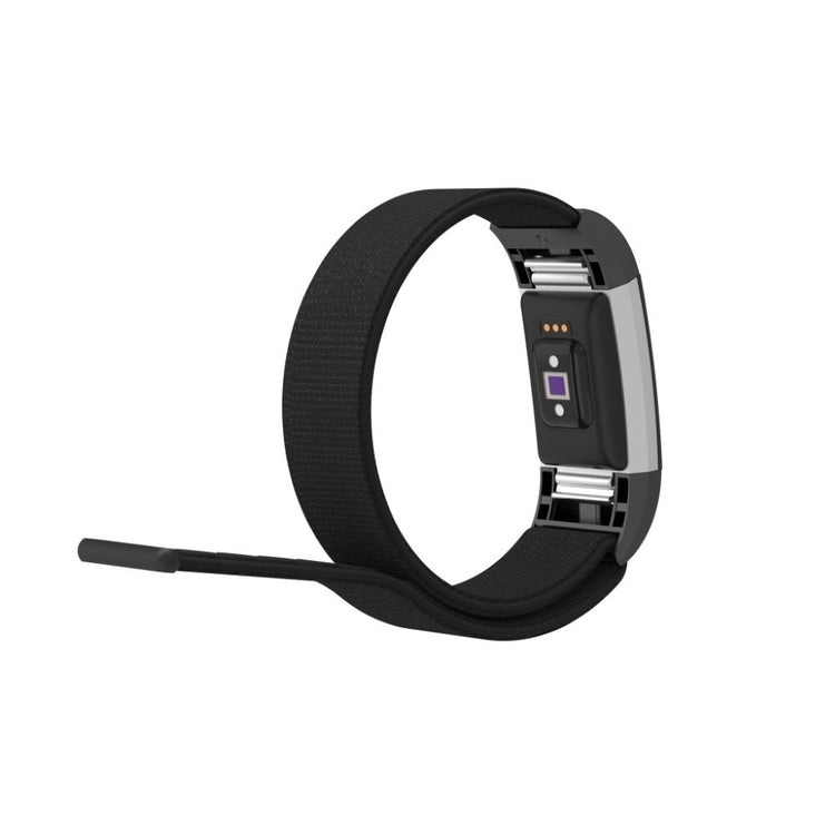 Smuk Fitbit Charge 2 Nylon Rem - Sort#serie_10