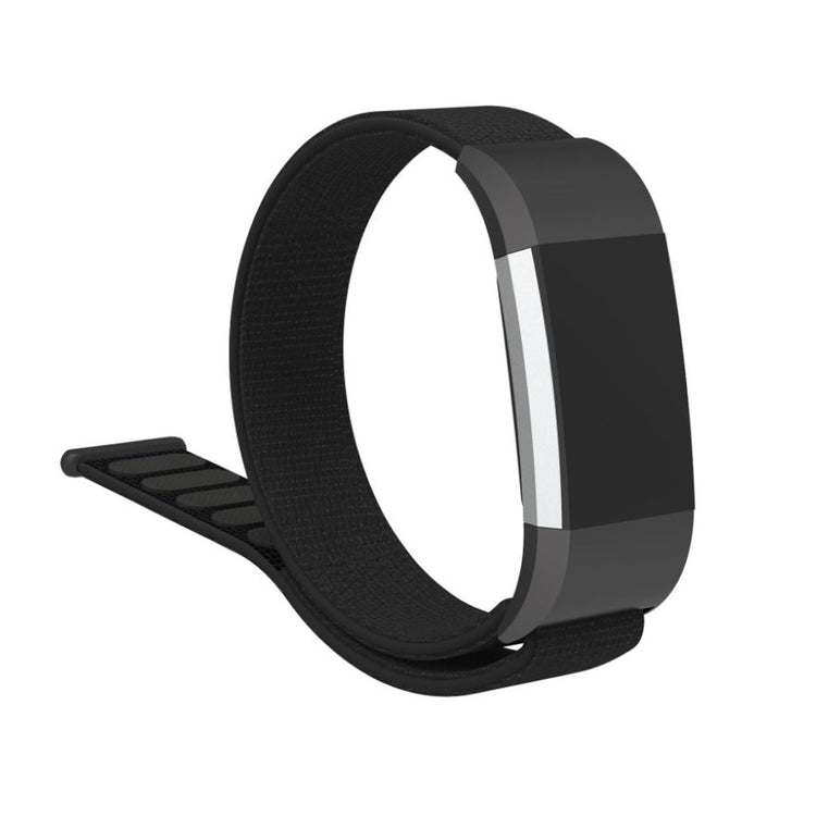 Smuk Fitbit Charge 2 Nylon Rem - Sort#serie_10