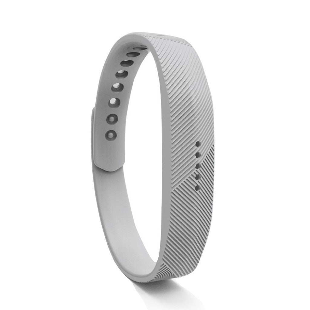 Super fint Fitbit Flex 2 Silikone Rem - Sølv#serie_6