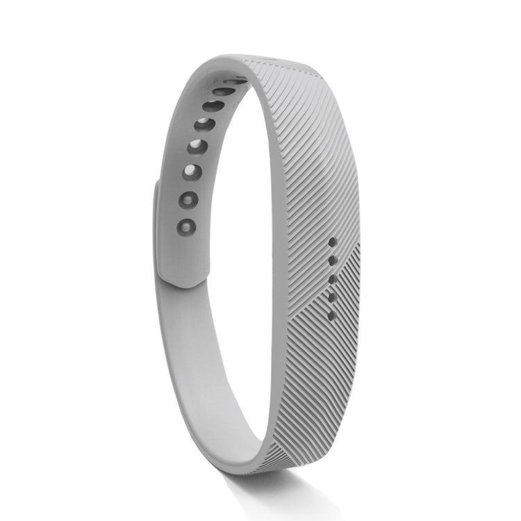 Super fint Fitbit Flex 2 Silikone Rem - Sølv#serie_6