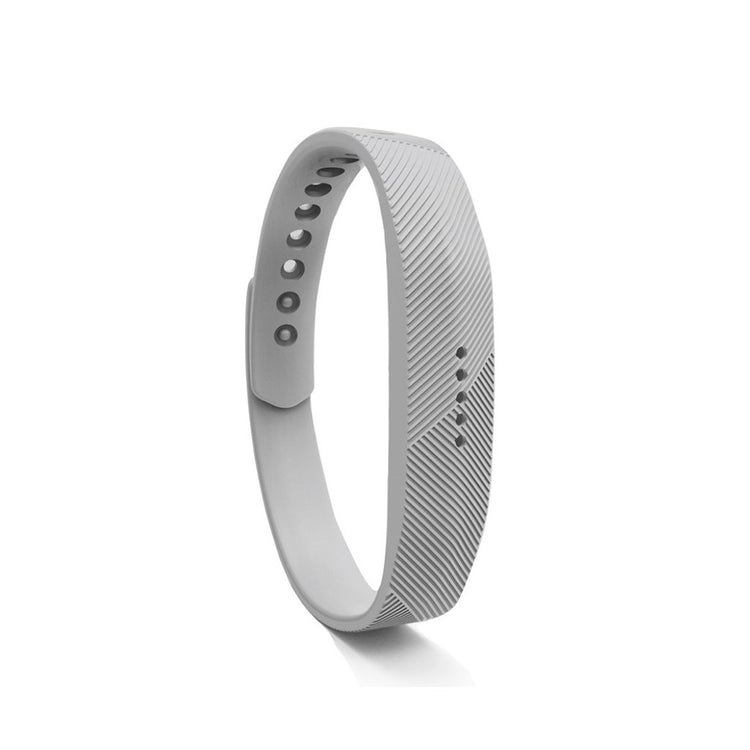 Super fint Fitbit Flex 2 Silikone Rem - Sølv#serie_6