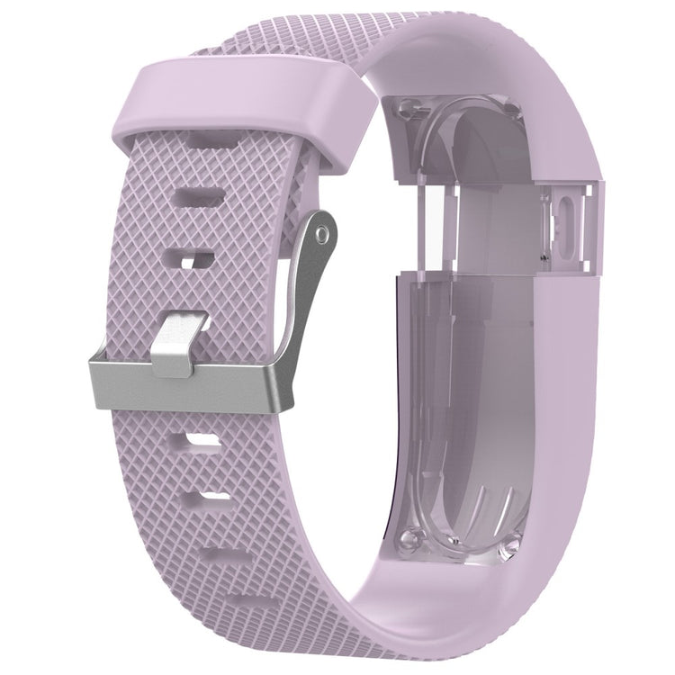 Super flot Fitbit Charge HR Silikone Rem - Størrelse: L - Lilla#serie_6