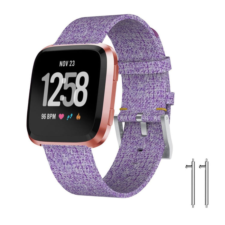 Komfortabel Fitbit Versa Nylon Rem - Lilla#serie_1