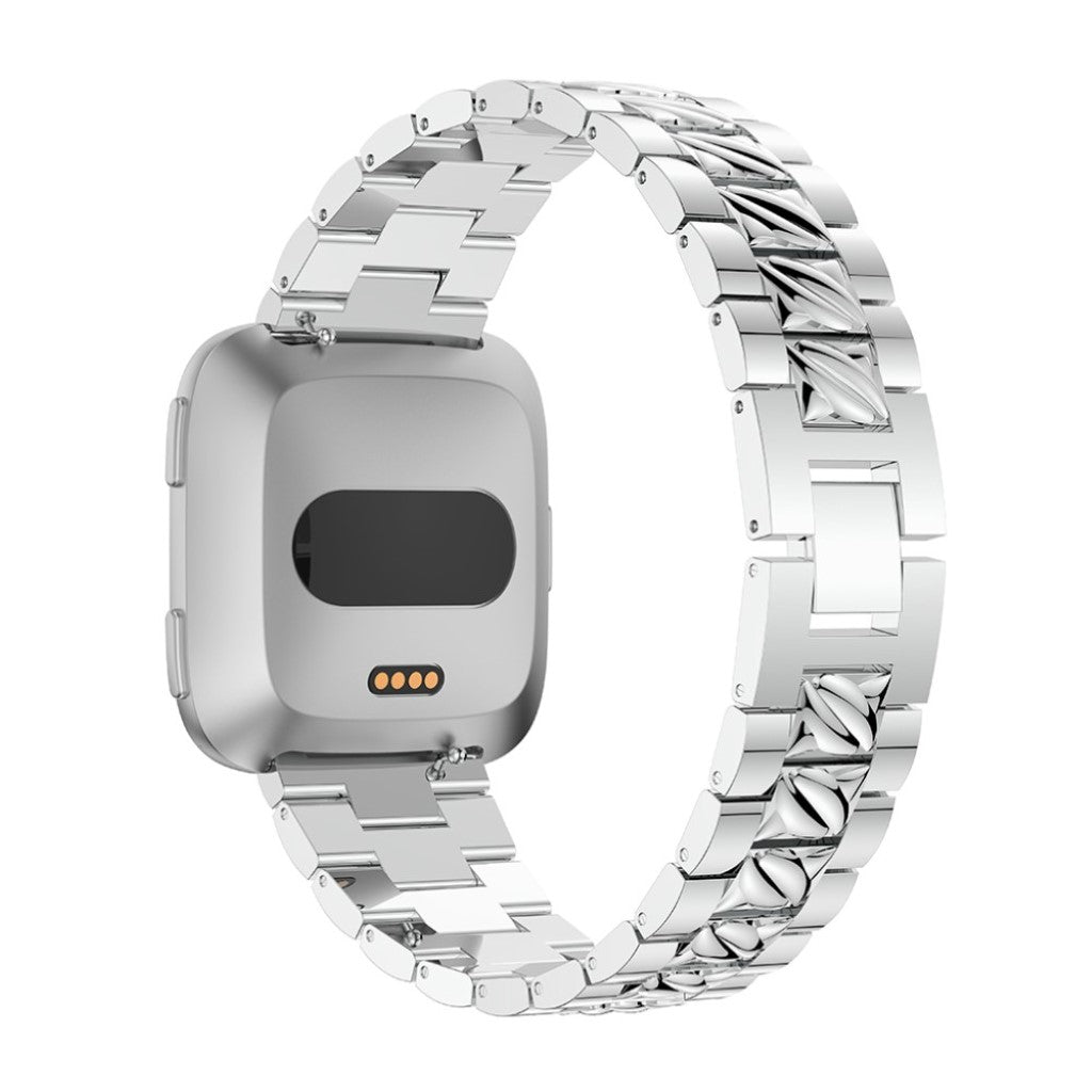 Super cool Fitbit Versa Metal og Rhinsten Rem - Sølv#serie_3