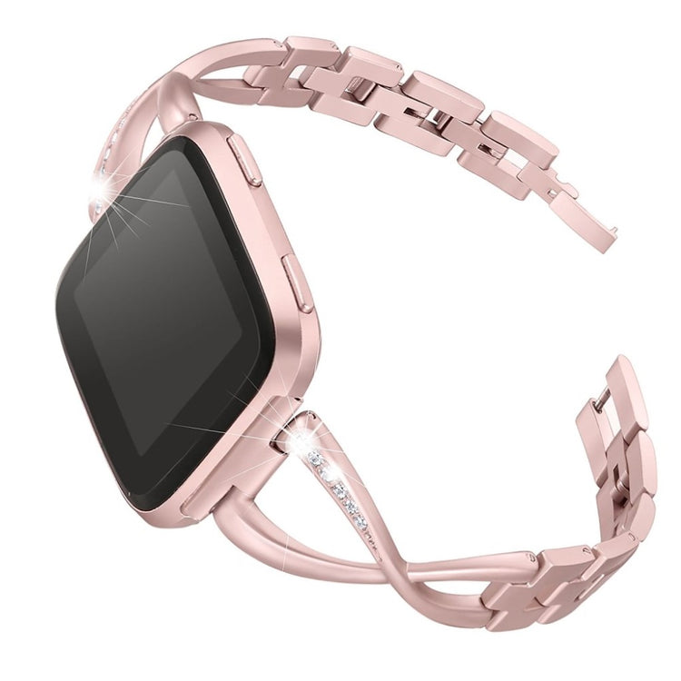 Vildt flot Fitbit Versa Metal og Rhinsten Rem - Flerfarvet#serie_2