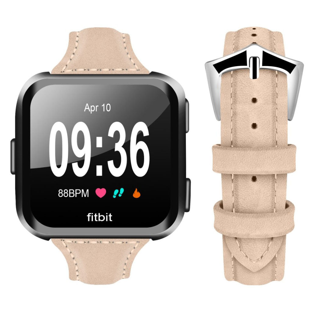 Helt vildt fint Fitbit Versa Kunstlæder Rem - Guld#serie_6