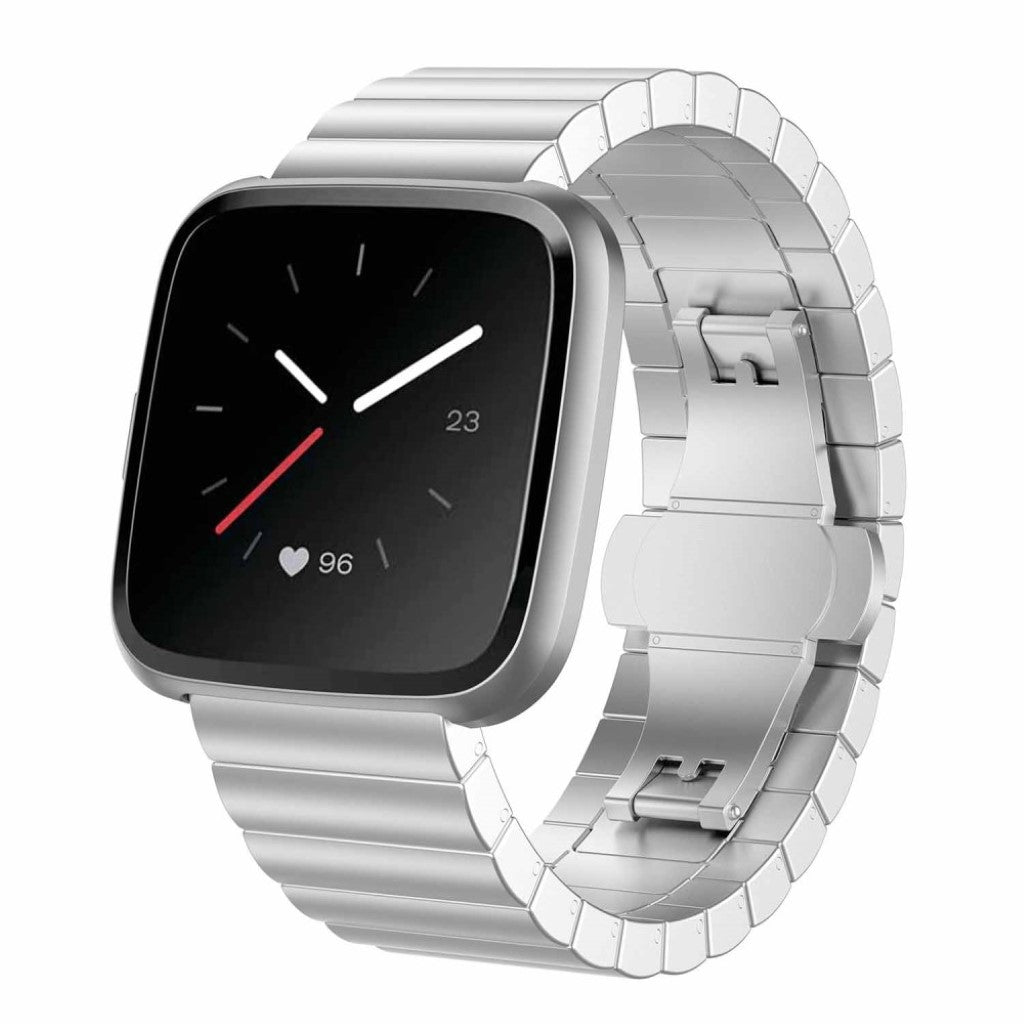 Stilfuld Fitbit Versa Metal Rem - Sølv#serie_2