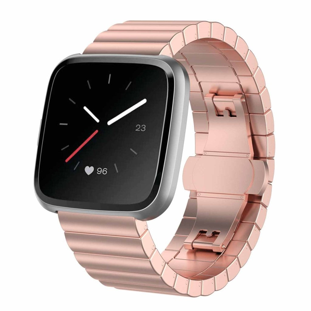 Stilfuld Fitbit Versa Metal Rem - Pink#serie_3