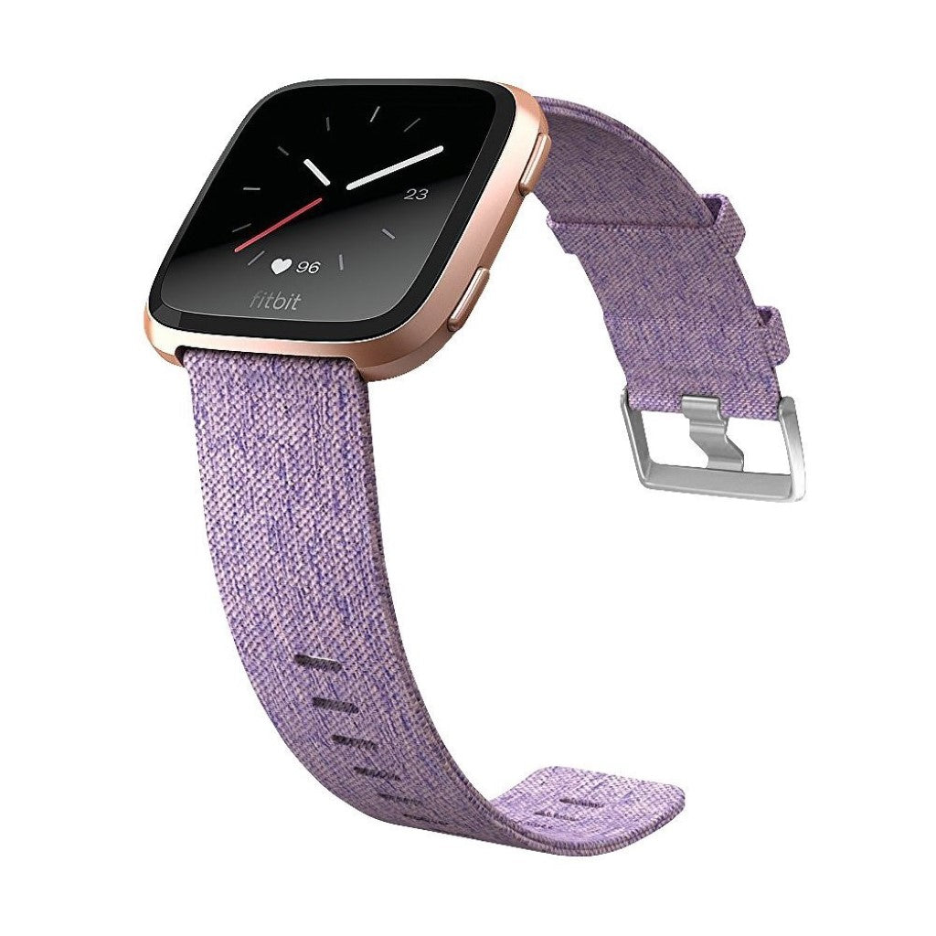 Sejt Fitbit Versa Nylon Rem - Lilla#serie_4