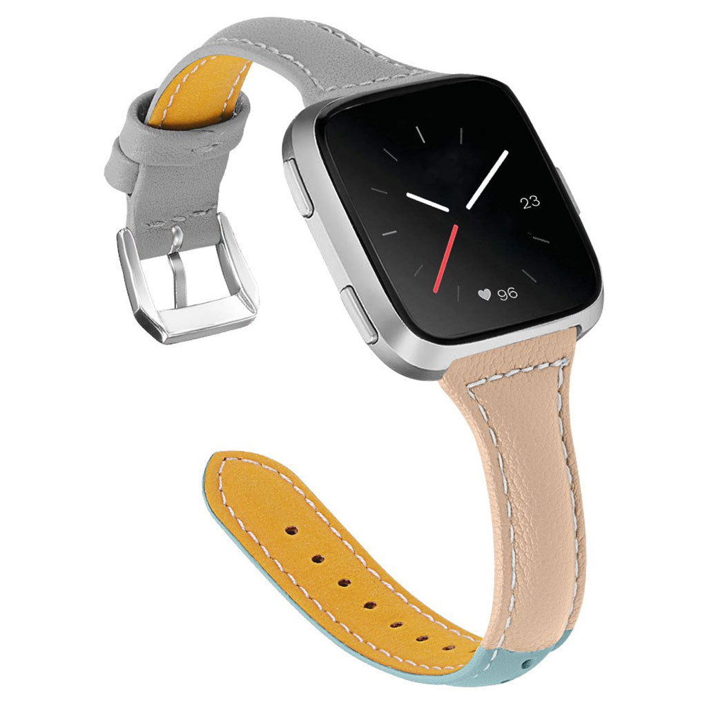 Super fantastisk Fitbit Versa Ægte læder Rem - Grøn#serie_3