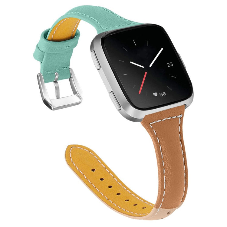 Super fantastisk Fitbit Versa Ægte læder Rem - Brun#serie_6