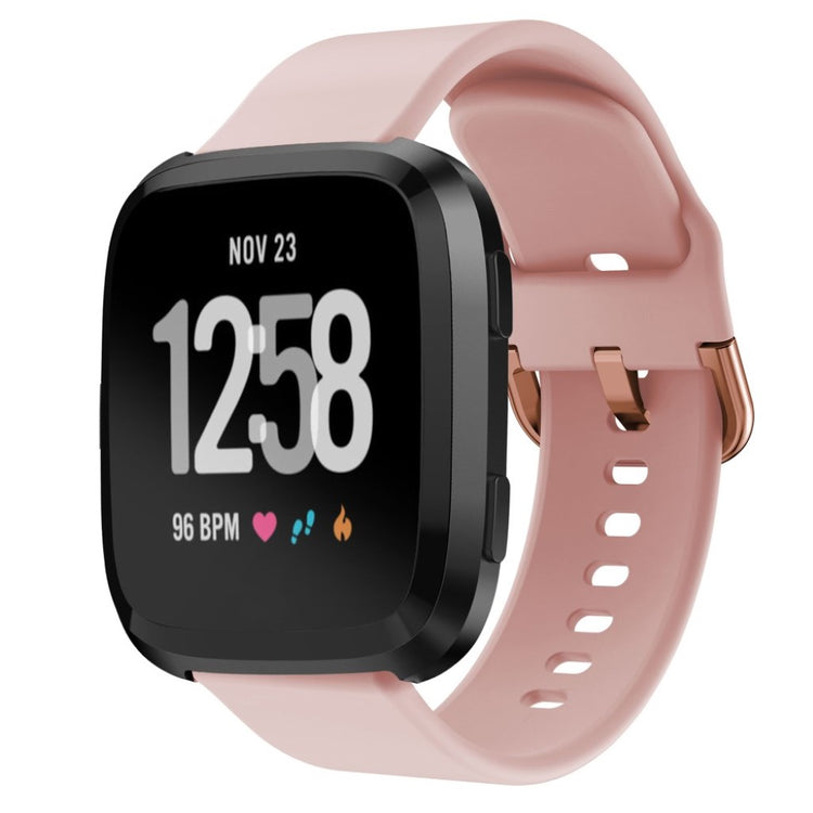 Vildt slidstærk Fitbit Versa Silikone Rem - Pink#serie_4