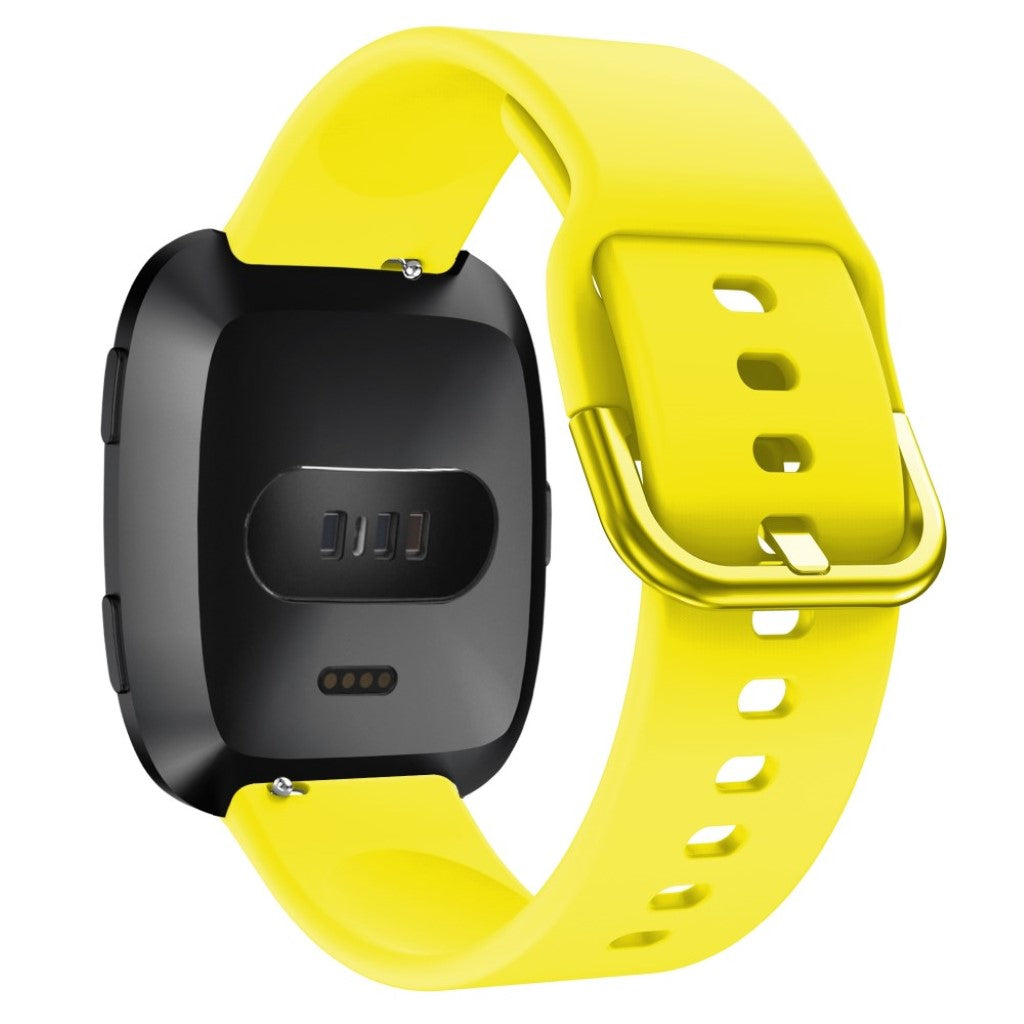 Vildt slidstærk Fitbit Versa Silikone Rem - Gul#serie_6