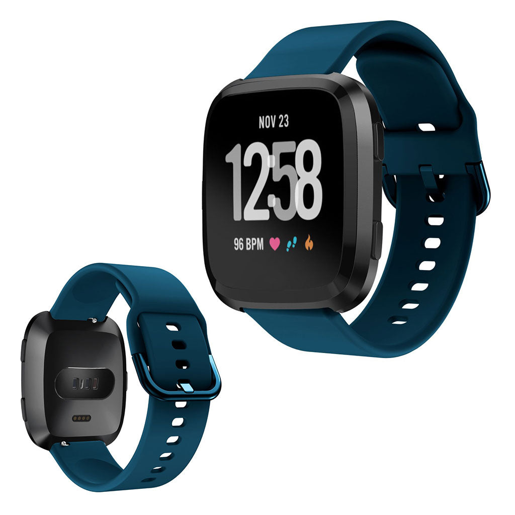 Vildt slidstærk Fitbit Versa Silikone Rem - Grøn#serie_8