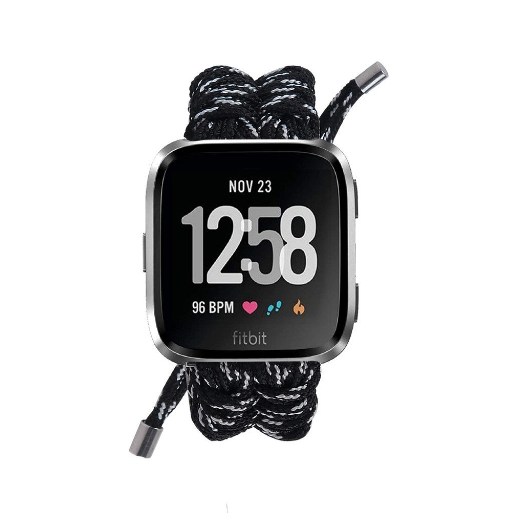 Rigtigt nydelig Fitbit Versa Nylon Rem - Sort#serie_1