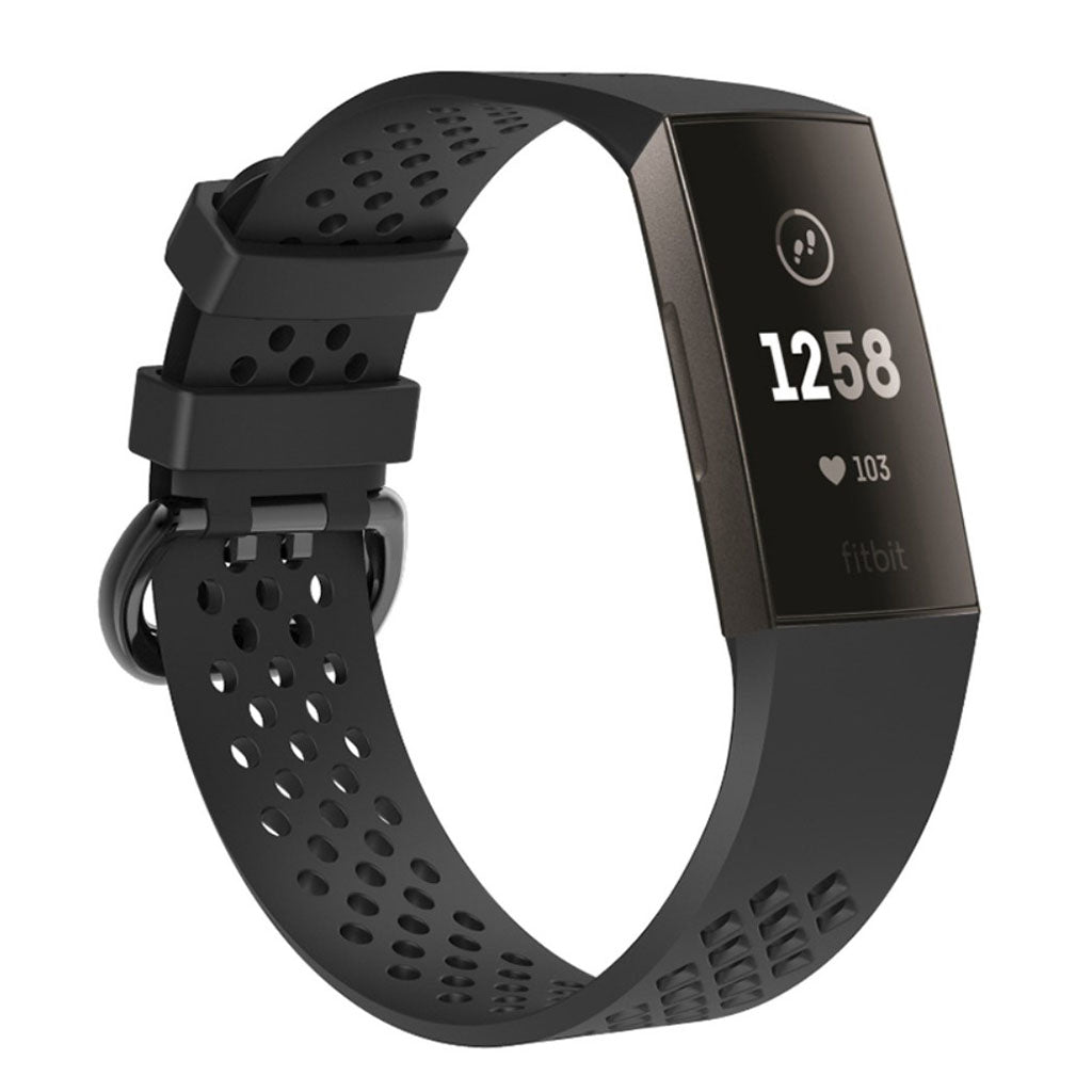 Flot Fitbit Charge 3 Silikone Rem - Sort#serie_12