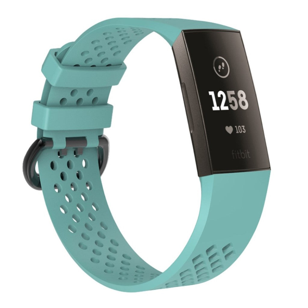 Flot Fitbit Charge 3 Silikone Rem - Grøn#serie_5