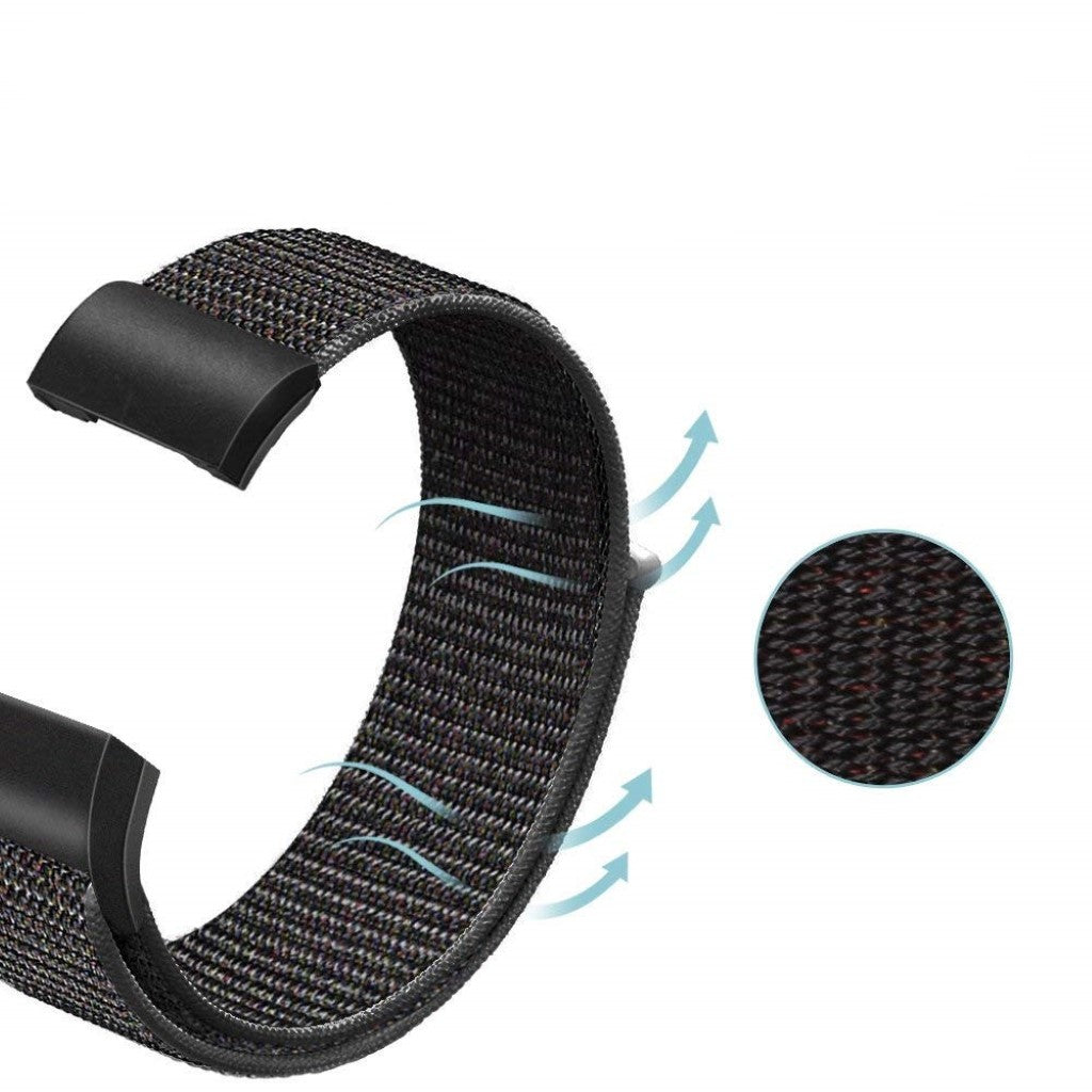 Eminent Fitbit Charge 3 Nylon Rem - Sort#serie_7