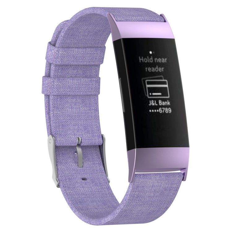 Mega cool Fitbit Charge 3 Nylon Rem - Lilla#serie_1