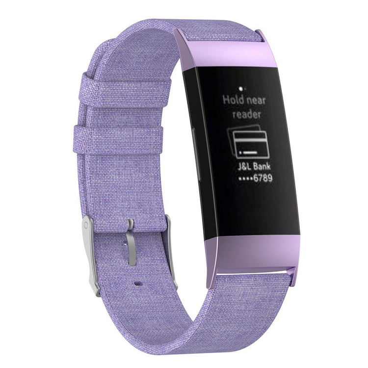 Mega cool Fitbit Charge 3 Nylon Rem - Lilla#serie_1