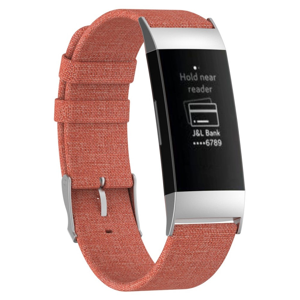 Mega cool Fitbit Charge 3 Nylon Rem - Orange#serie_2